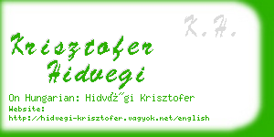 krisztofer hidvegi business card